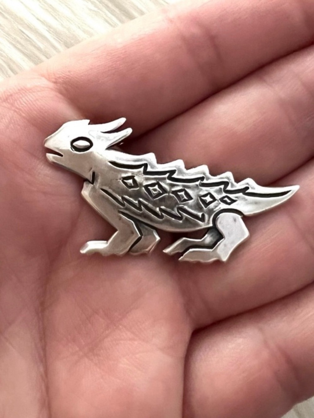 James Avery VINTAGE horned toad pin